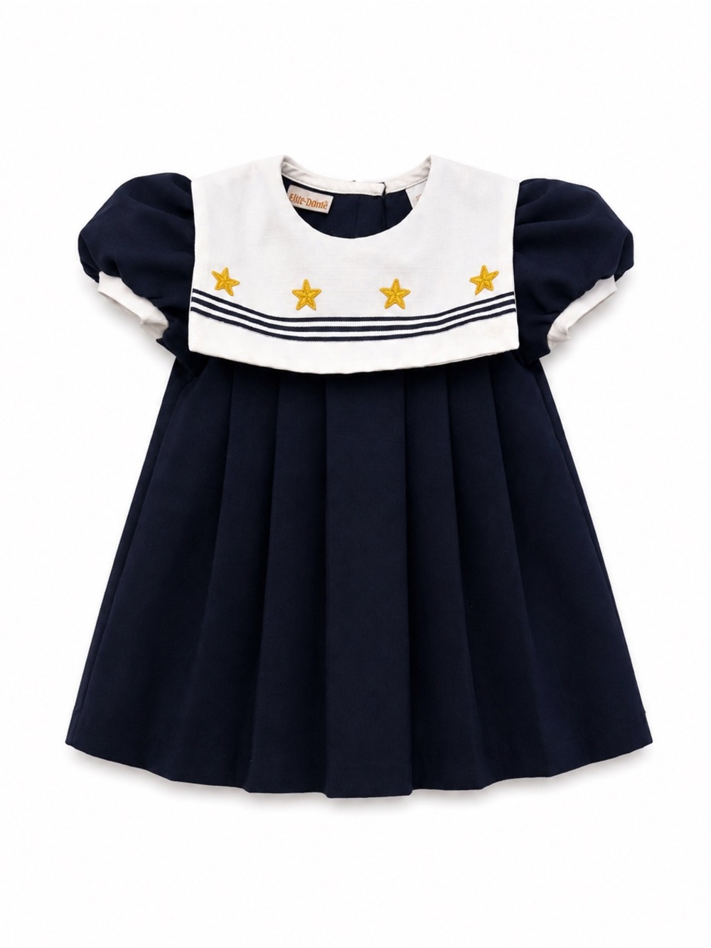 okie dokie Navy and White Sailor Dress with Gold Stars